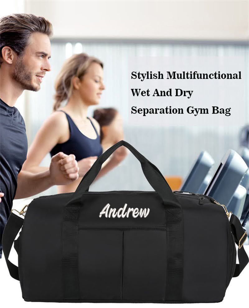 Personalized sports bag with name embroidery