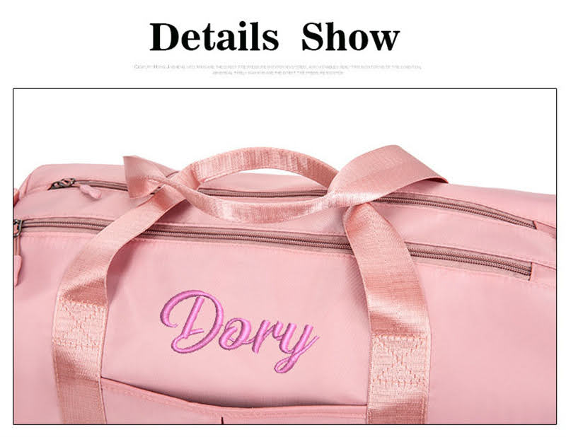Personalized sports bag with name embroidery
