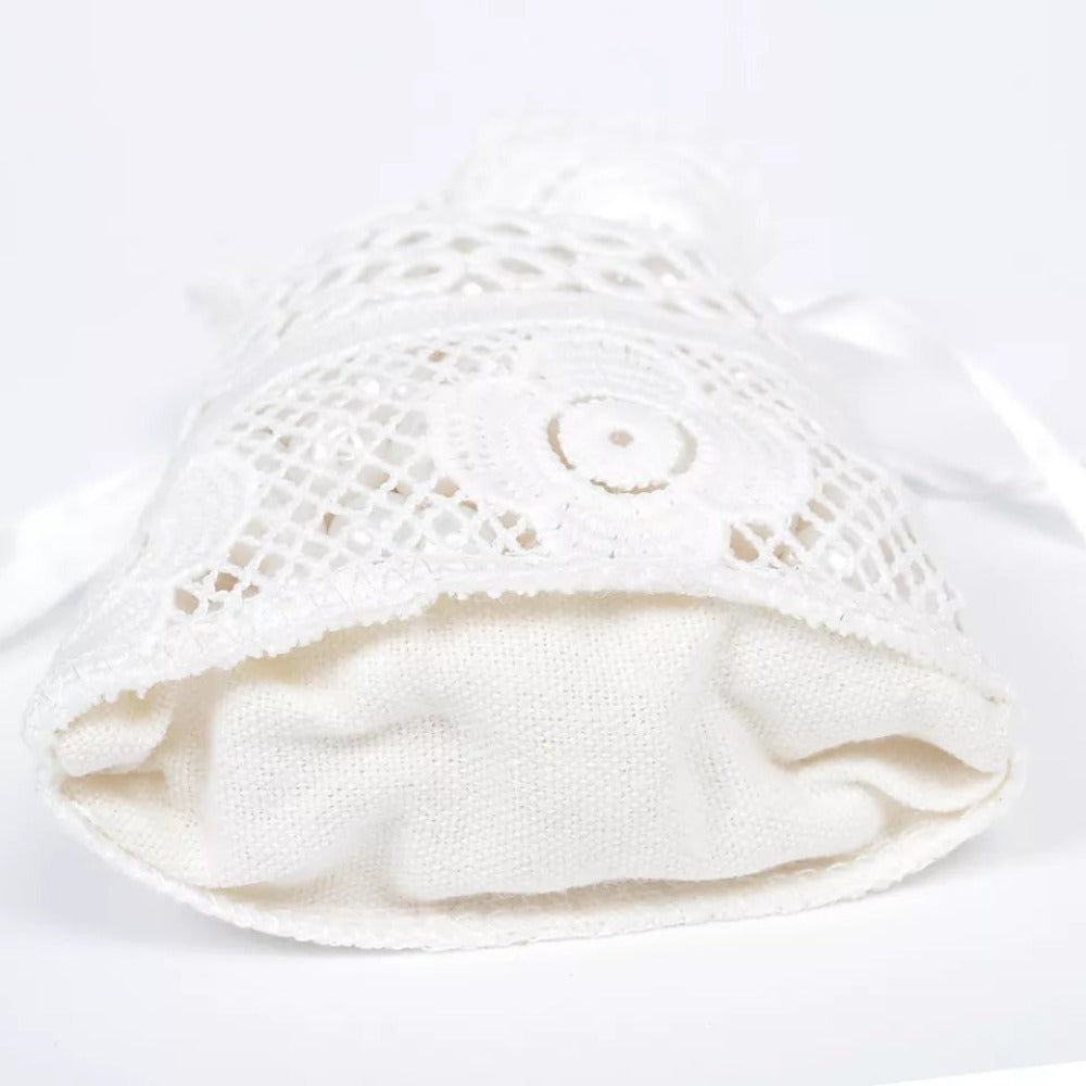 Sachet dragées en dentelle