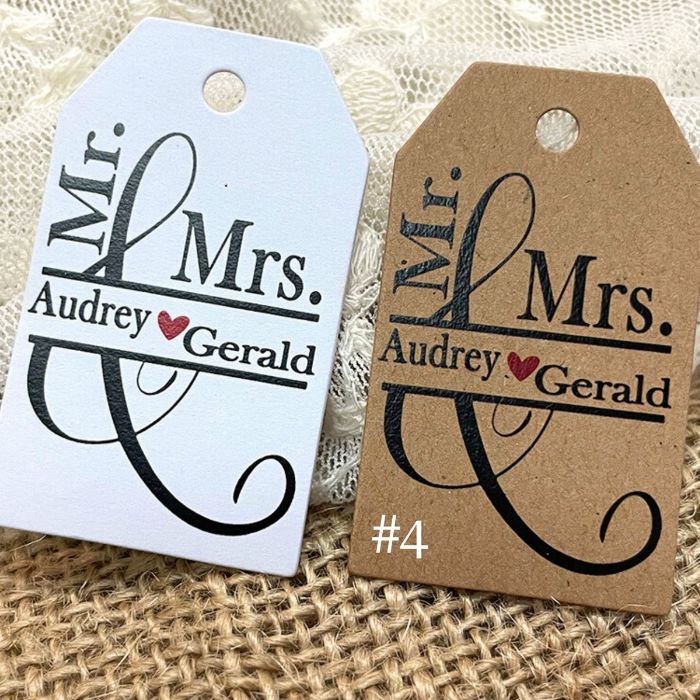 Etiquettes personnalisées Mariage, 100 pcs