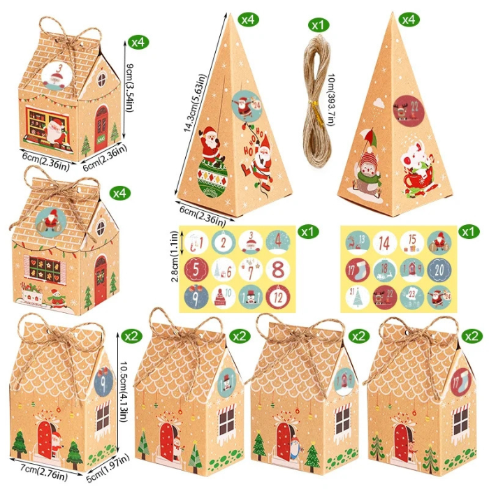 Kit Calendrier de l'Avent - Village de Noël