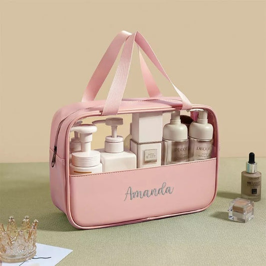 Trousse de toilette transparente personnalisée