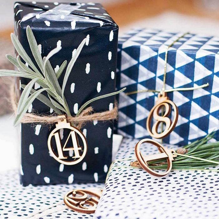 Set of 25 Wooden Advent Numbers