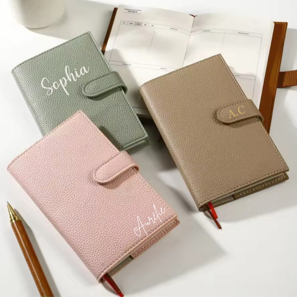 Agenda personnalisé en simili cuir - Personalized PU leather planner