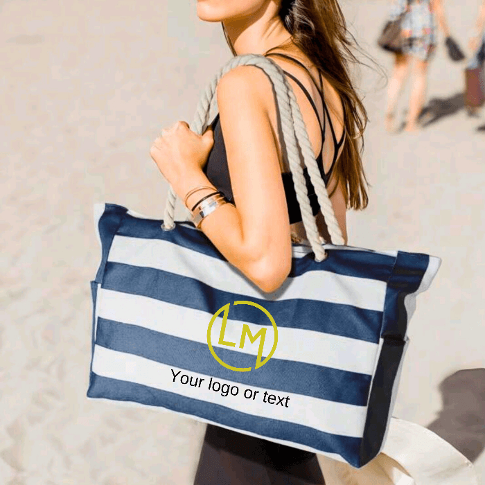 Grand sac de plage personnalisable avec votre logo ou texte