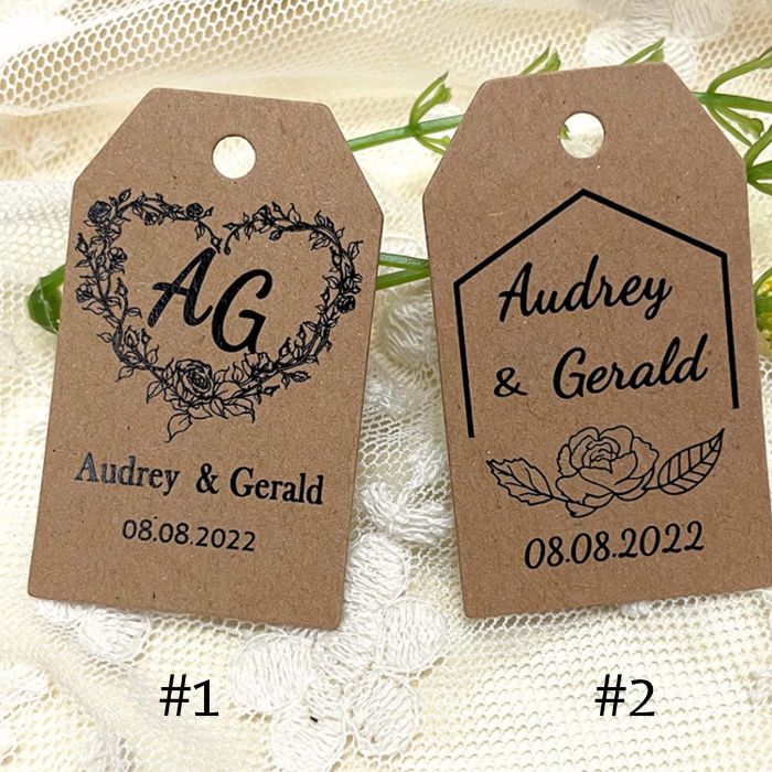 Etiquettes personnalisées Mariage, 100 pcs
