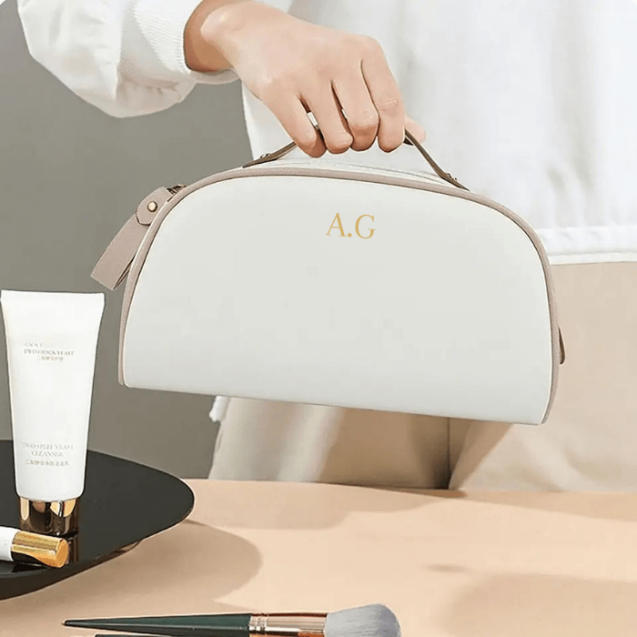 Personalized Leather Cosmetic bag