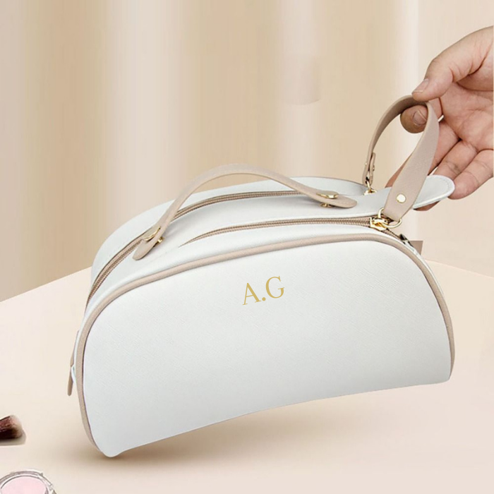 Personalized Leather Cosmetic bag