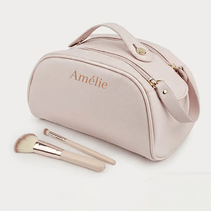 Personalized Leather Cosmetic bag