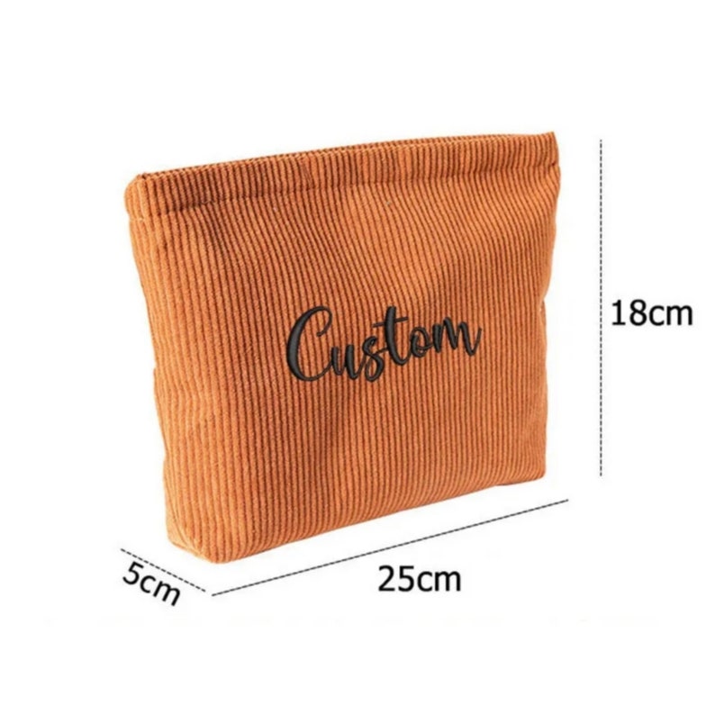 Trousse personnalisée en velours côtelé