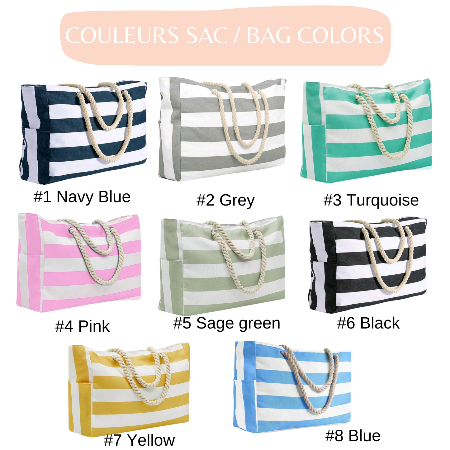 Sac de plage Personnalisable