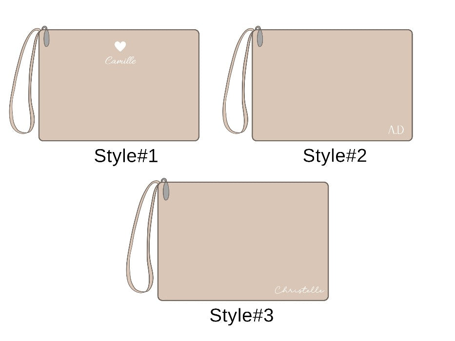 Pochette personnalisée en simili cuir