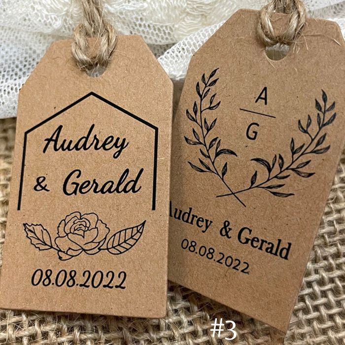 Etiquettes personnalisées Mariage, 100 pcs