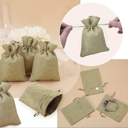 Sachets dragées en jute
