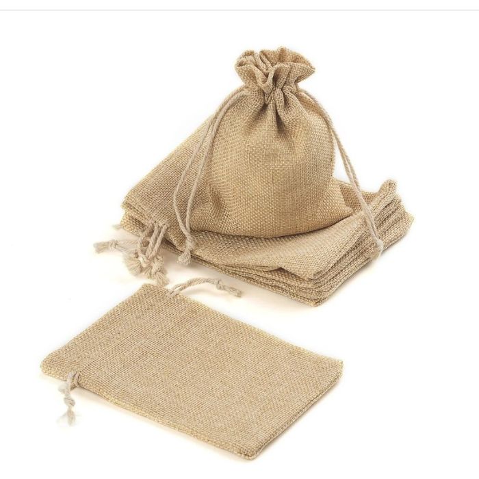 Sachets dragées en jute