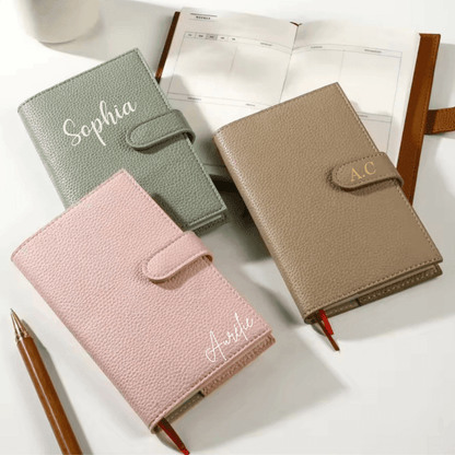 Agenda personnalisé en simili cuir - Personalized PU leather planner