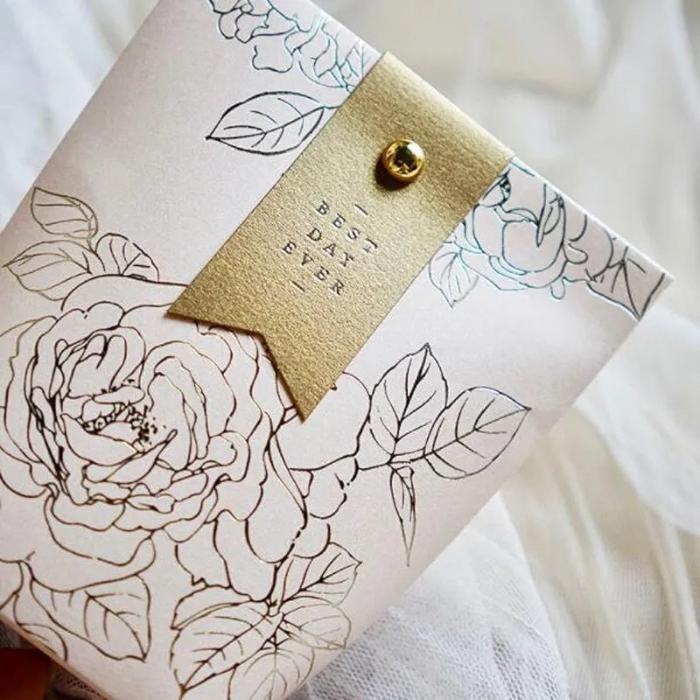 Boite pour dragées mariage élégant