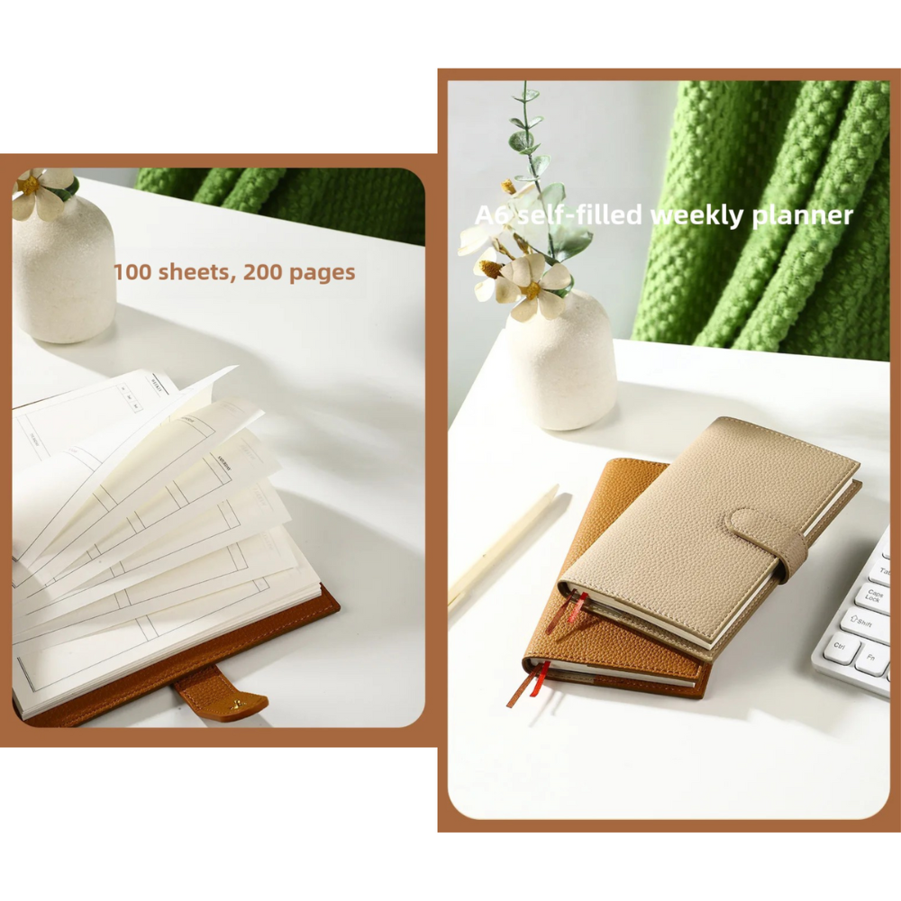 Custom leather planner 