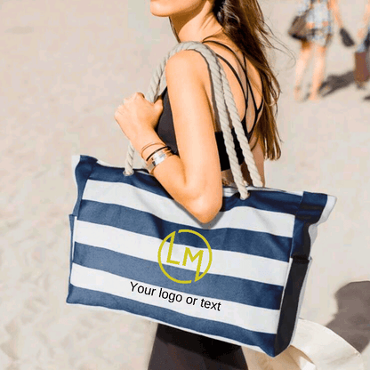 Grand sac de plage personnalisable avec votre logo ou texte