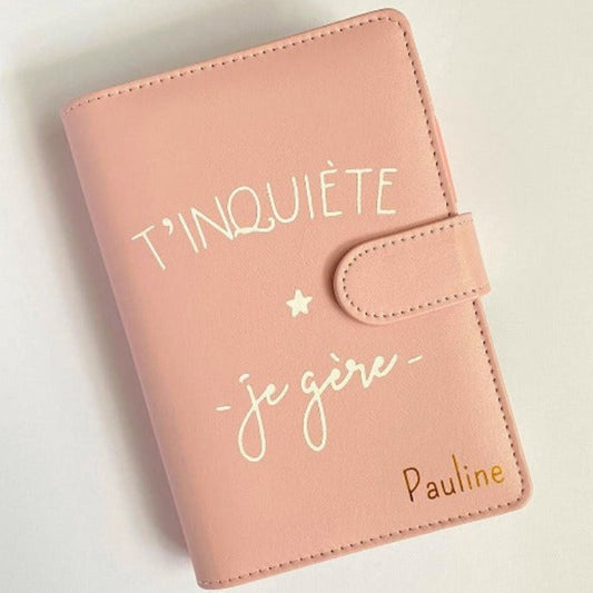 classeur budget personnalisé avec votre texte et prénom