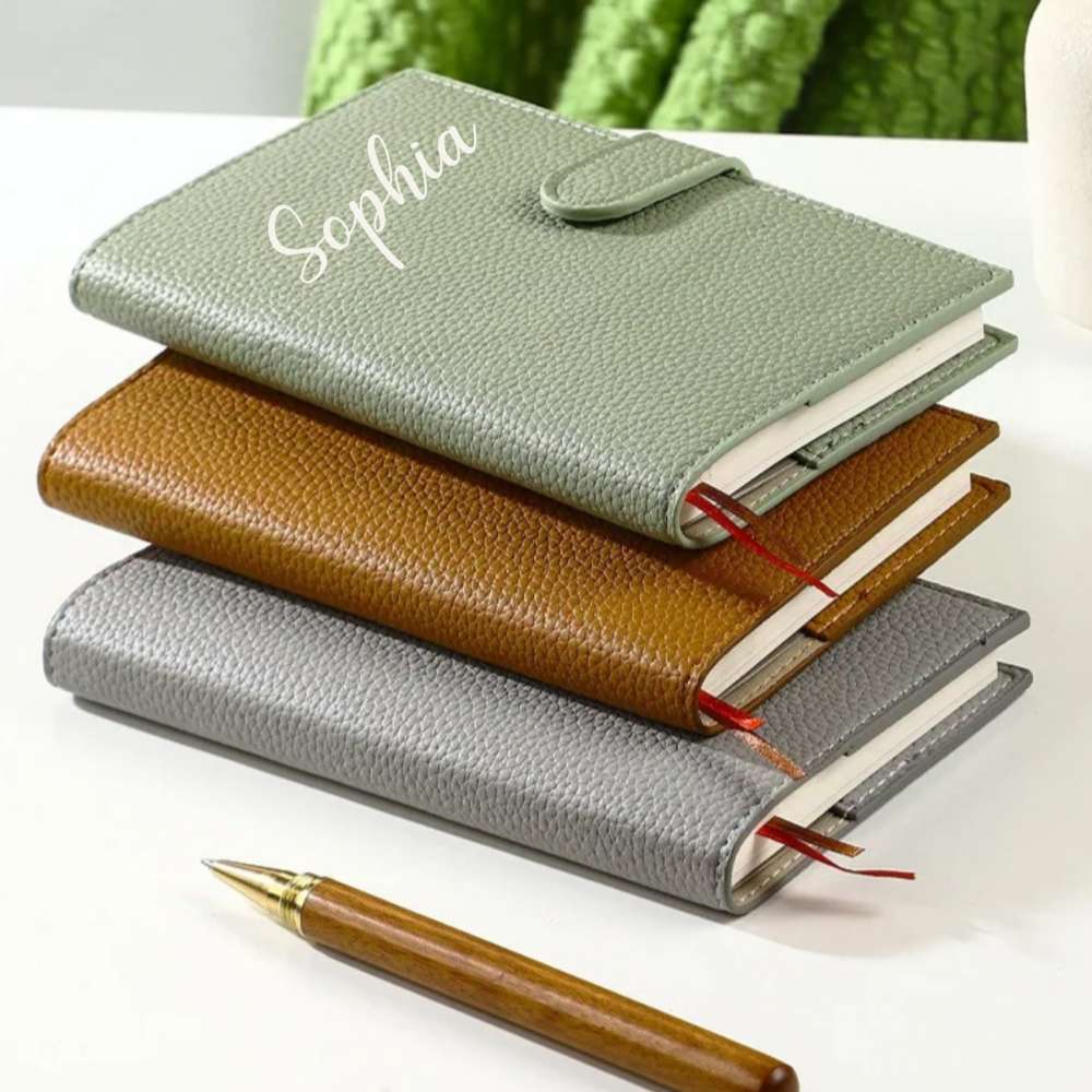 Personalized PU Leather Planner with name