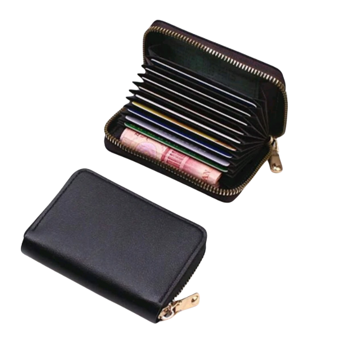 Porte monnaie budget avec compartiments, couleur noir