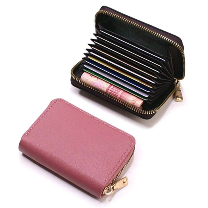 Porte monnaie spécial budget avec compartiments, couleur rose