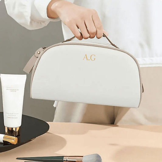 Personalized Leather Cosmetic bag