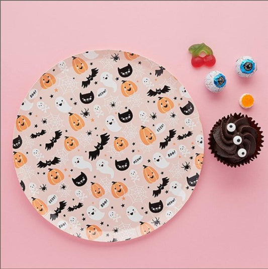 10 assiettes en carton halloween enfants