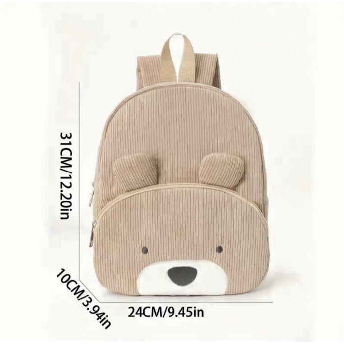 dimensions sac à dos personnalisé enfant en velours côtelé