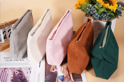 Trousse personnalisée en velours côtelé