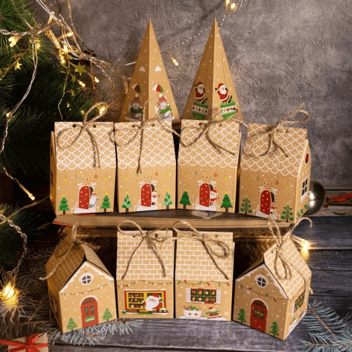 kit calendrier de l'avent a faire soi même - village de Noël