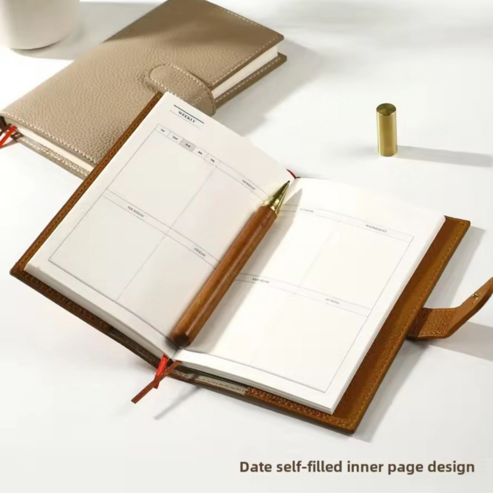 personalized leather planner