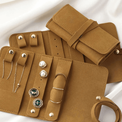 Pochette à bijoux de voyage en microfibre
