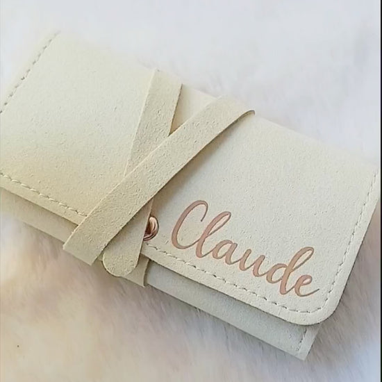 Pochette à bijoux de voyage personnalisée 