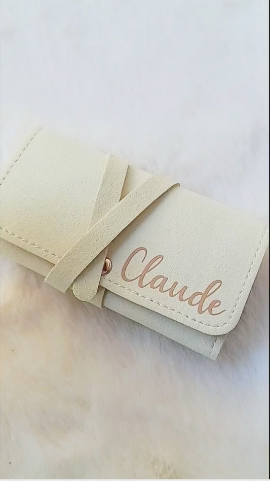 Pochette à bijoux de voyage personnalisée 