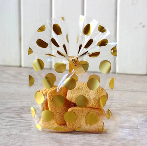 Sachet transparent pour biscuits, idéal pour emballer des confiseries et des sablés de Noël.