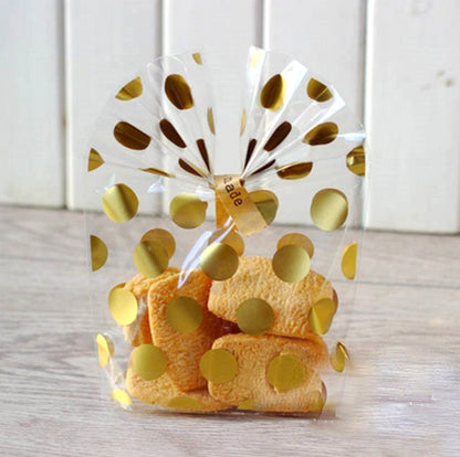 Sachet transparent pour biscuits, idéal pour emballer des confiseries et des sablés de Noël.