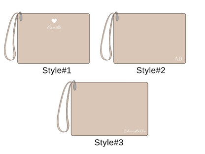 Pochette personnalisée en simili cuir
