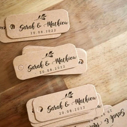 Personalized Wedding Favor Tags, Olive Leaf, 90pcs