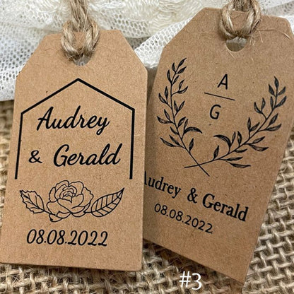 Etiquettes personnalisées Mariage, 100 pcs