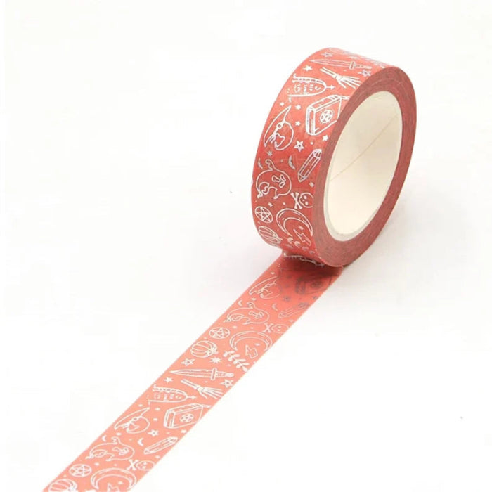 washi tape grimoire halloween