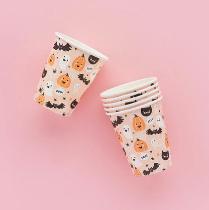 gobelets en carton halloween pastel