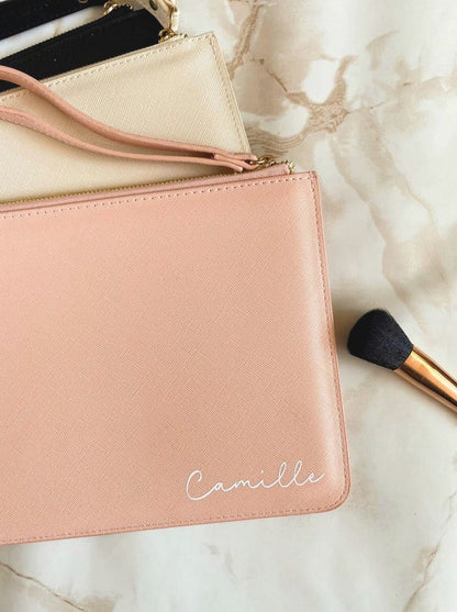 Pochette personnalisée en simili cuir