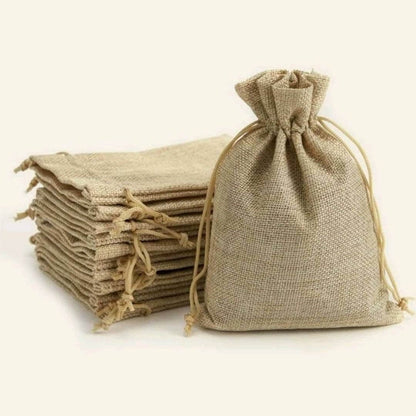 Sachets jute mariage, idéal pour les dragées ou cadeaux d'invités 